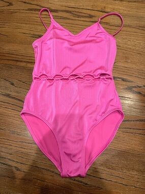 Art class girls Hot Pink One-Piece Swimsuit with Waist Cutouts Sz 14